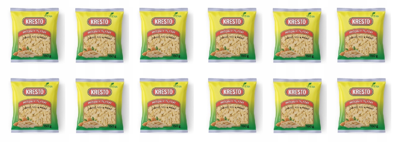 12x 150g Kresto Migdały płatki bez glutenu Karton