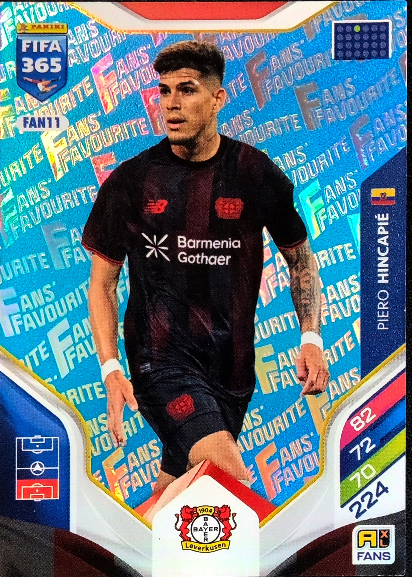 Panini Fifa 365 2026 Fans Favourite Blue Piero Hincapie Leverkusen FAN11