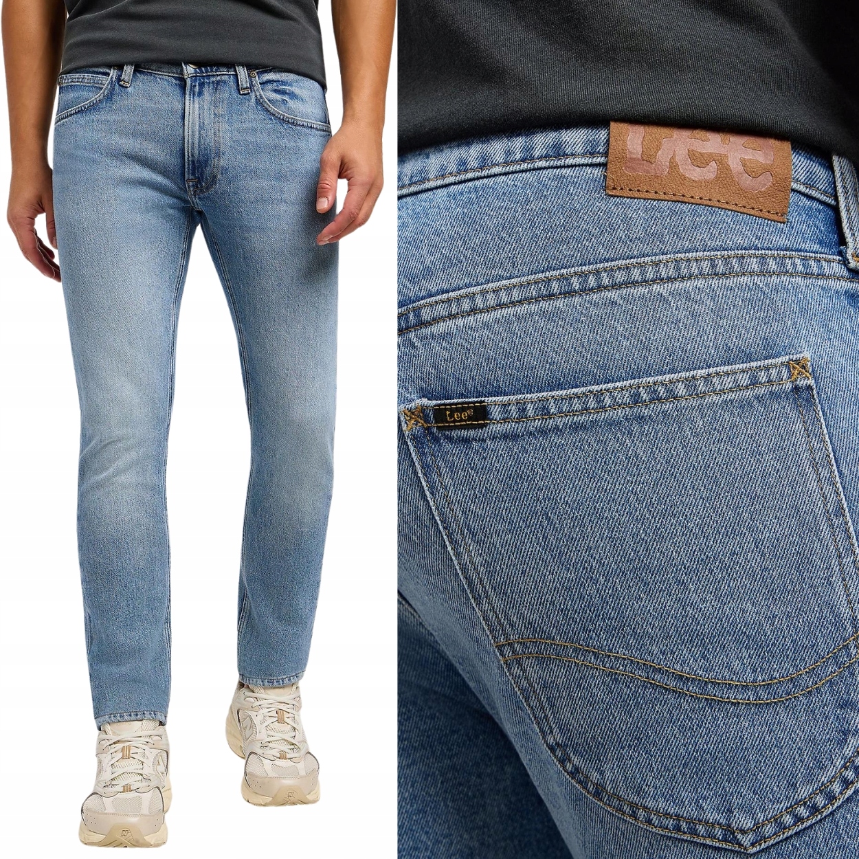 Lee Luke slim Pool Days Blue Džíny silně zúžené džínové kalhoty W34 L32