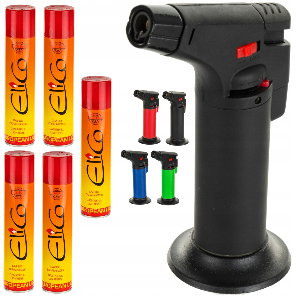 

Zestaw Palnik Zapalniczka Żarowa 5x Gaz 300ML
