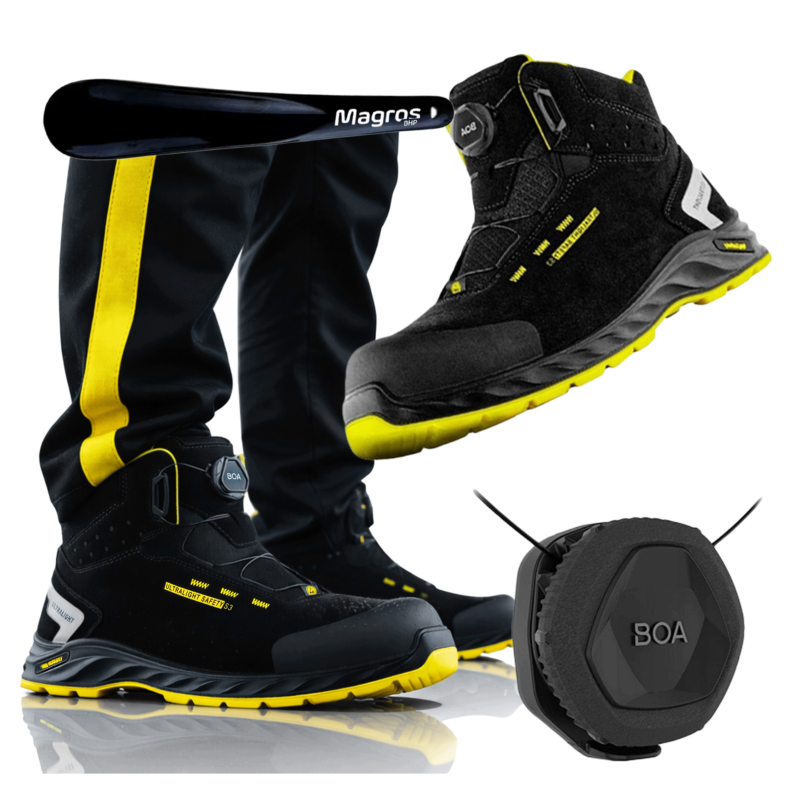 Buty Robocze Ultralekkie Ochronne Oddychające VM Wisconsin S3L Boa Esd Fo