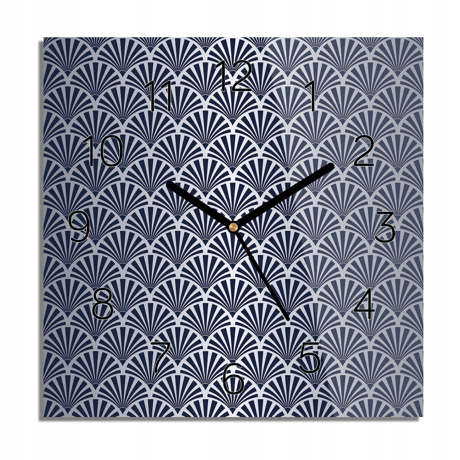 

Muszle wzór art deco zegar na szkle 30x30 z foto