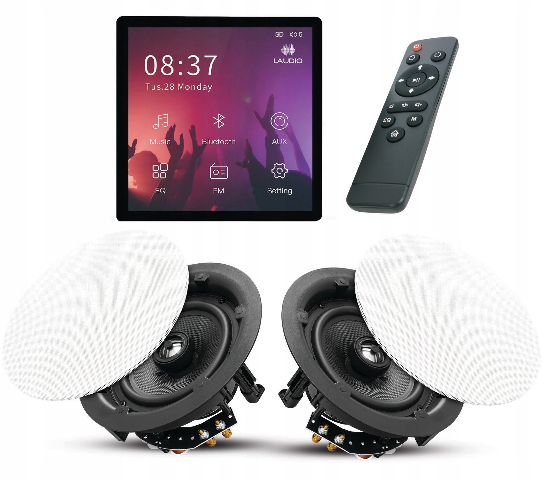 Podomítkové Rádio Laudio W20BT S Bluetooth Usb Sd Reproduktory 2X 80 W