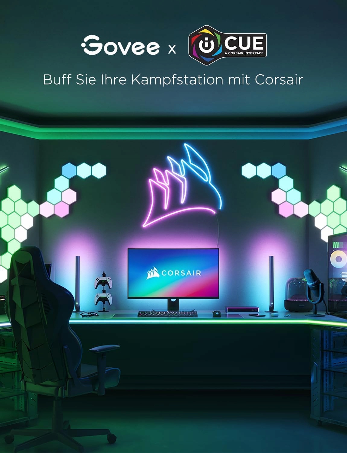GOVEE RGBIC Pro LED 10m z Alexa Google Asystentem i Aplikacją — miniatura 2