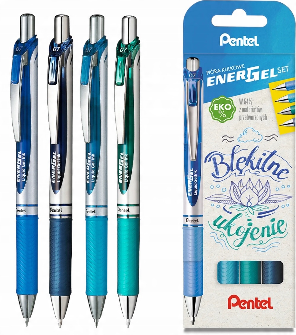 

Pióro Pentel Energel BL77 4 Szt Błękitne Ukojenie
