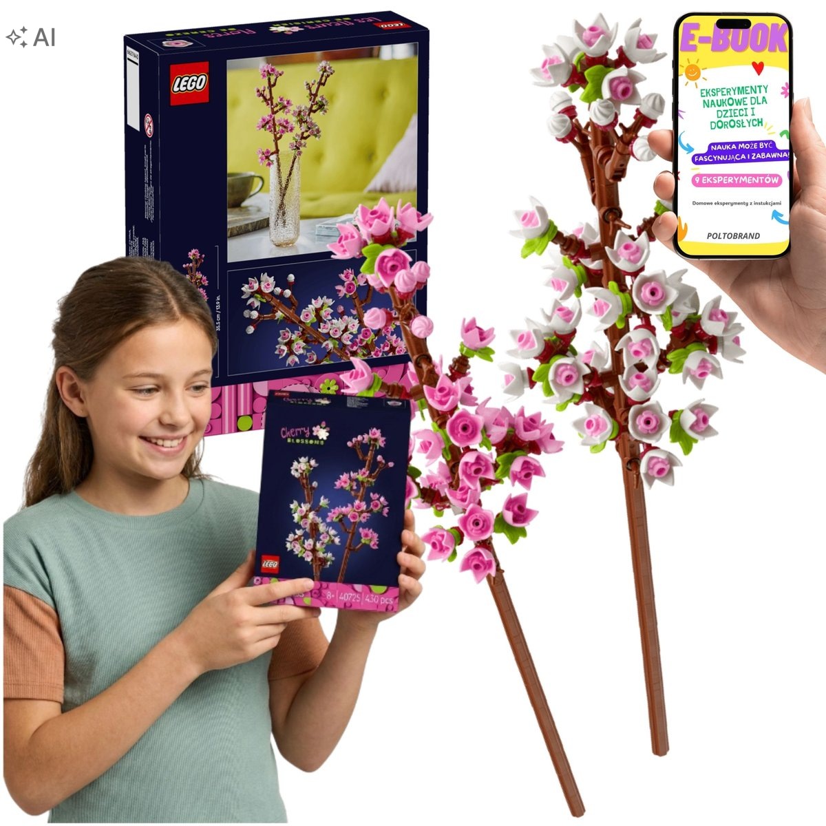 Lego Kwiaty Botanicals Wiśni Bukiet Dekoracja Dla Niej Ebook