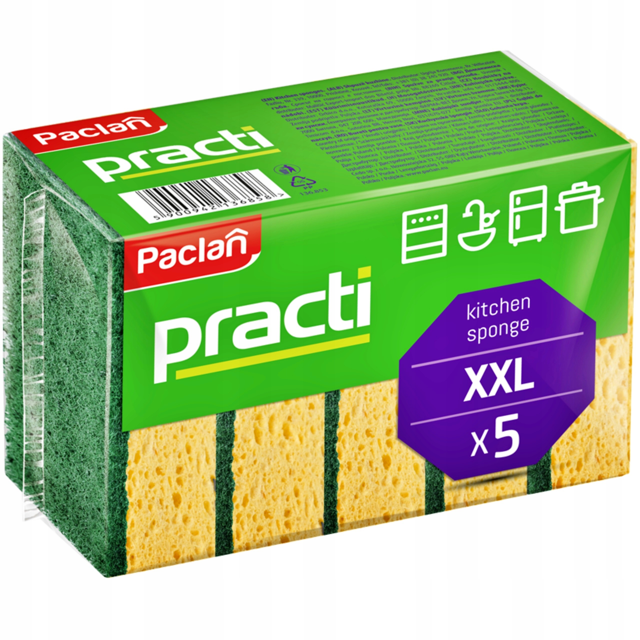 

Czyscik Zmywak Kuchenny Paclan Practi D/naczyn 5sz