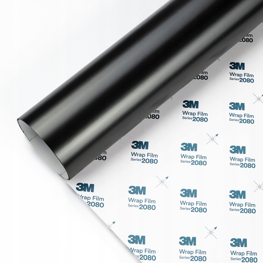 3M Folia Okleina Czarna Satyna Matowa Mat S12 2080 Auto Samochód 152x50cm