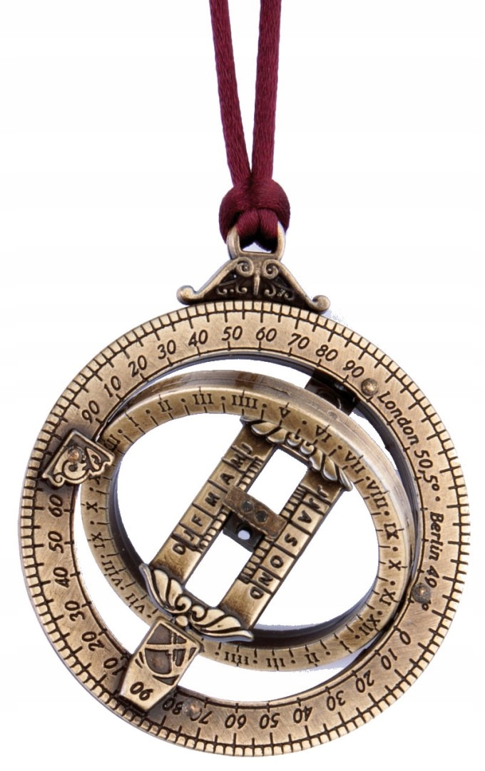 Prívesok Slnečné Hodiny Astronomické Krúžky Replika Xvia Vek