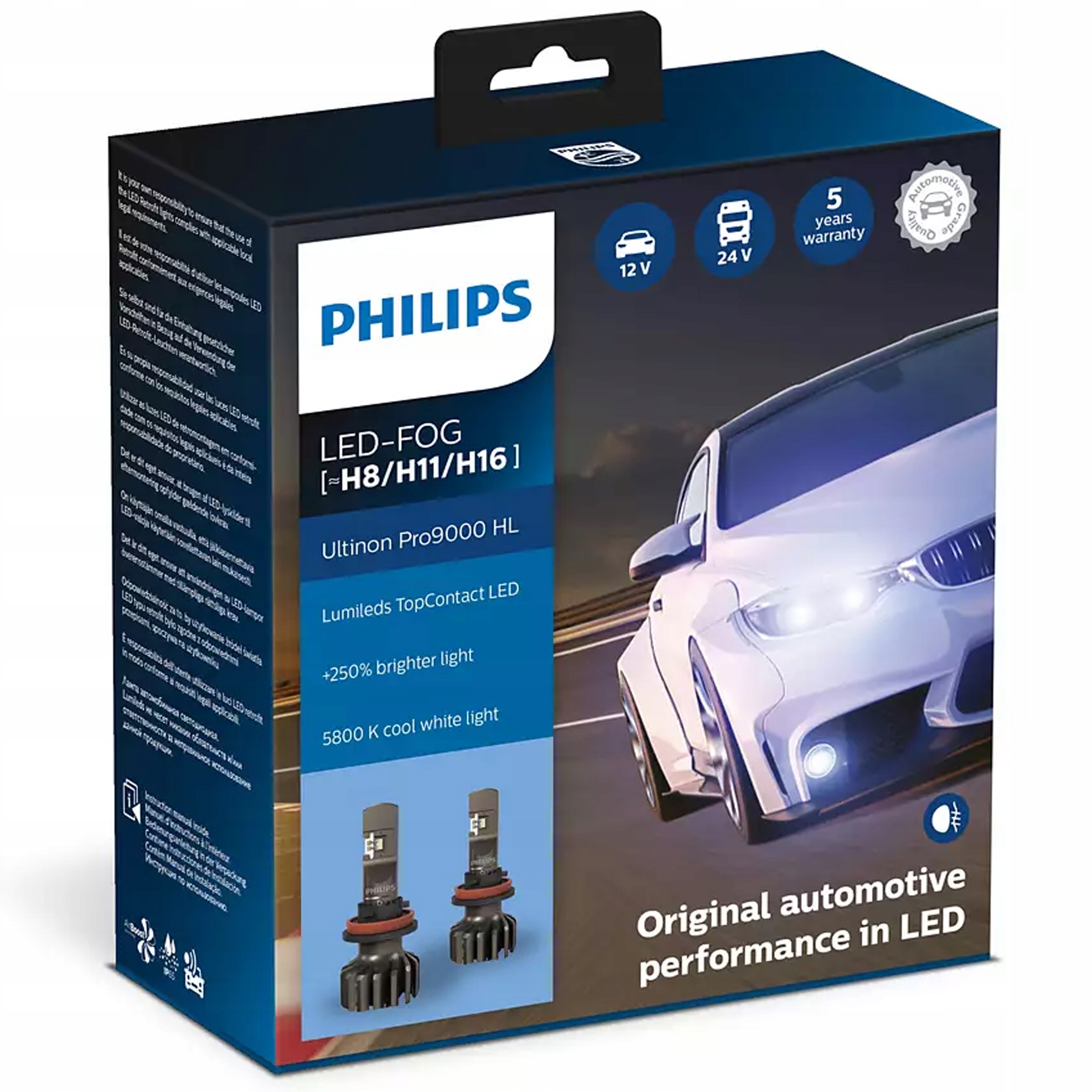 Philips Led žiarovka Ultinon H8/H11/H16 Pro9000