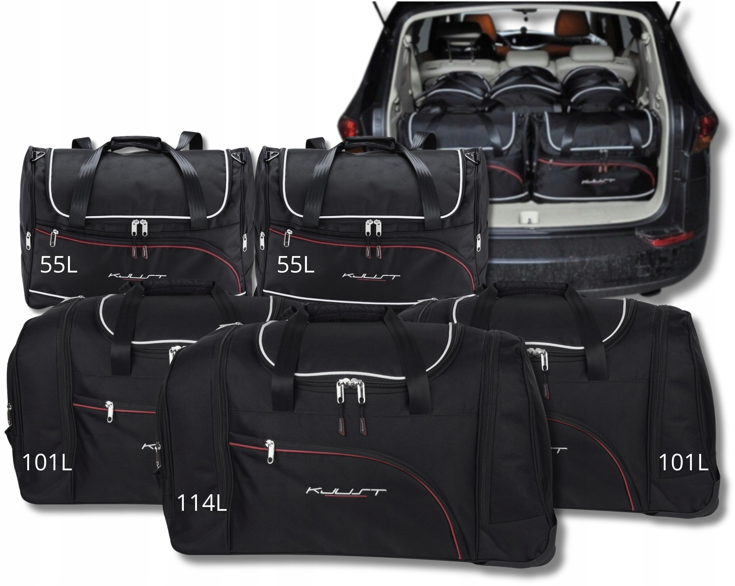 Sada tašiek Komplet Kjust do batožinového priestoru Subaru Tribeca 2005-2014 5 ks