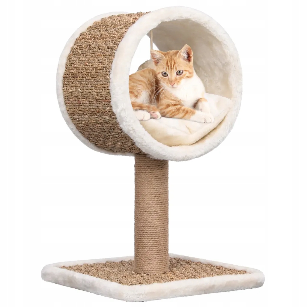 Levně Škrabadlo CatTree Béžové 34x34x56cm s tunelem pelíškem