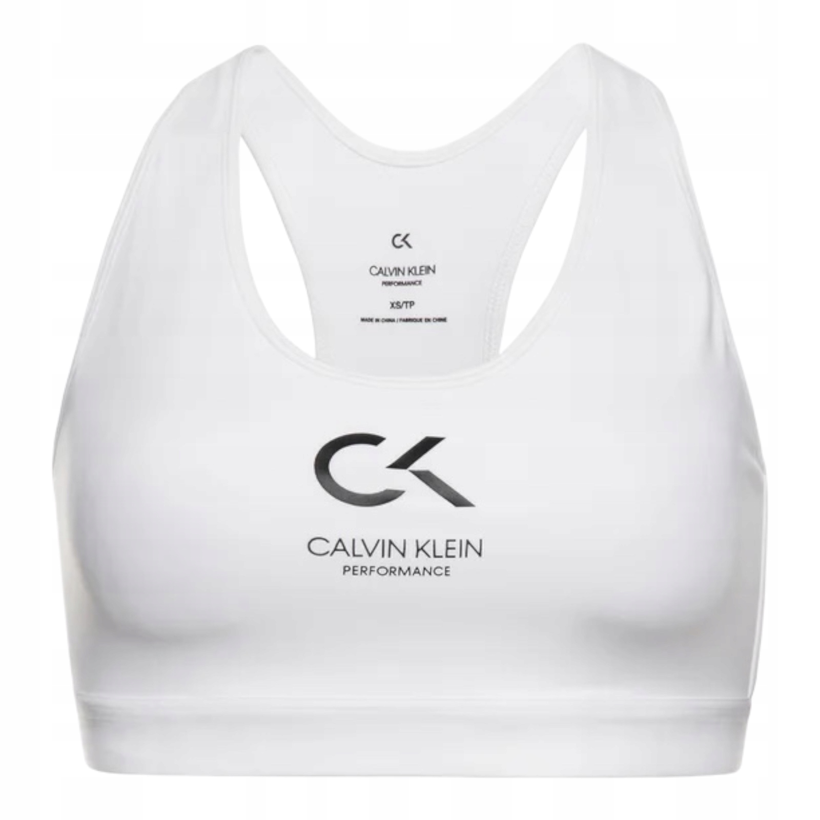 Sportovní podprsenka Calvin Klein Performance 00GWF8K152 Bílá, velikost M