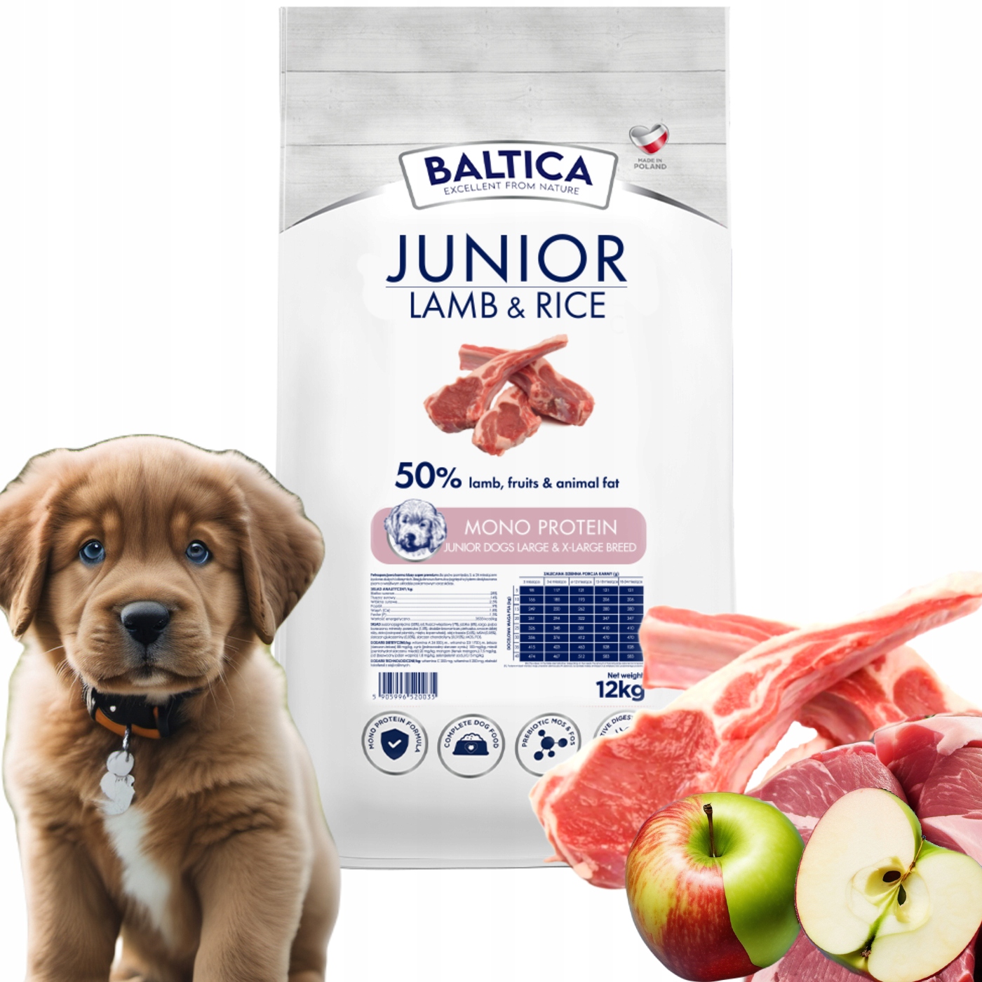 Baltica Junior Lamb&Rice 12kg L/XL