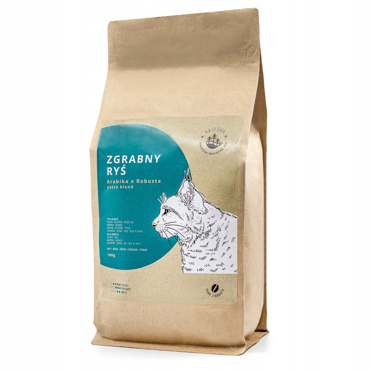 Levně Kafová Káva Zrnková Úhledný Rys 1 kg