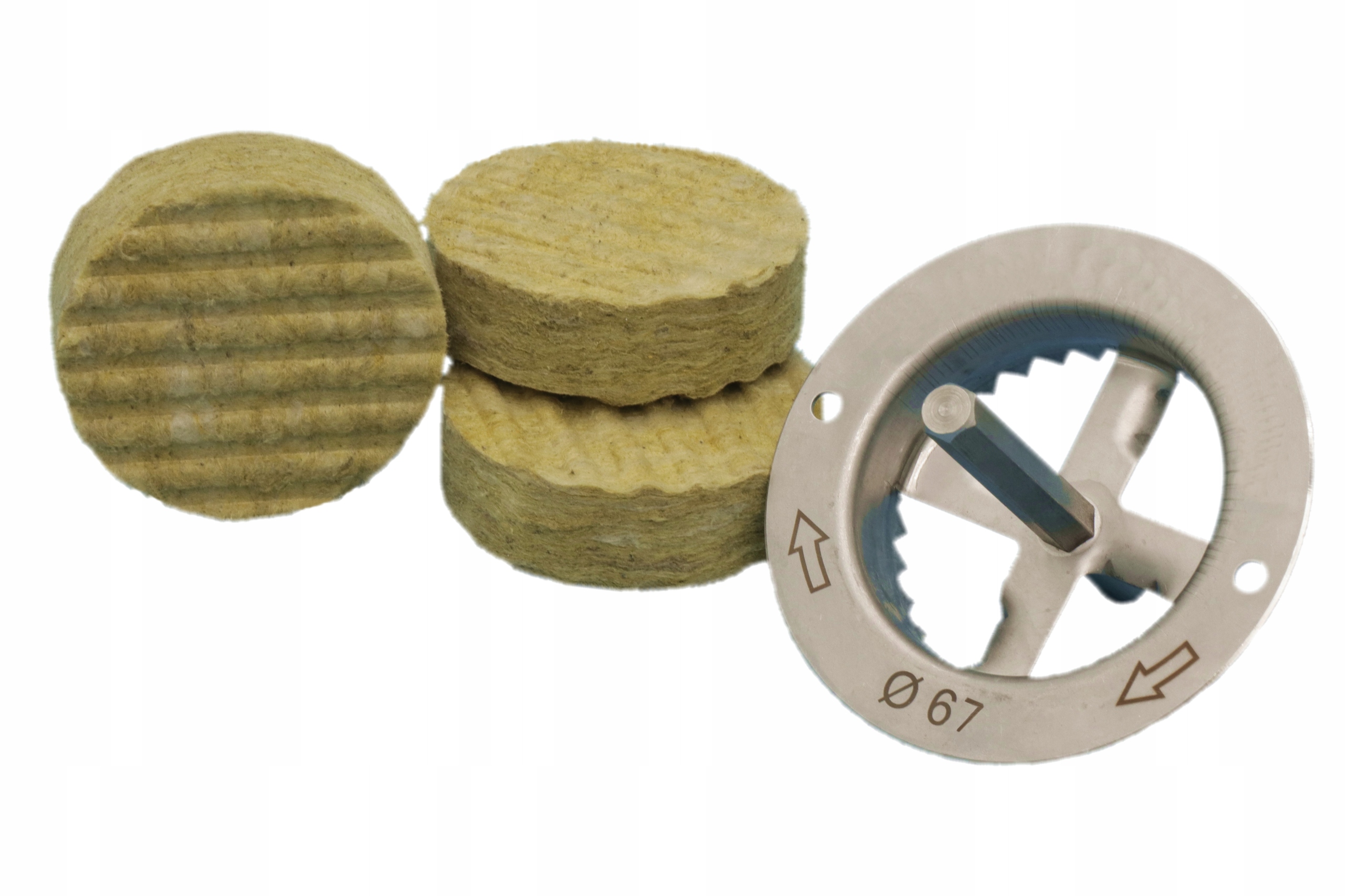 

Zaślepki z wełny mineralnej 1000 Frez Ø67mm