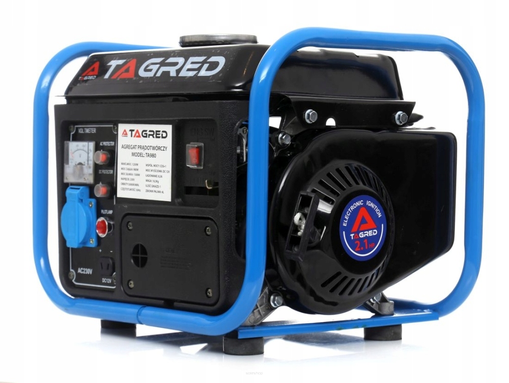 Agregat prądotwórczy Tagred 1550W 2.1 HP TA980 Kod producenta TA980