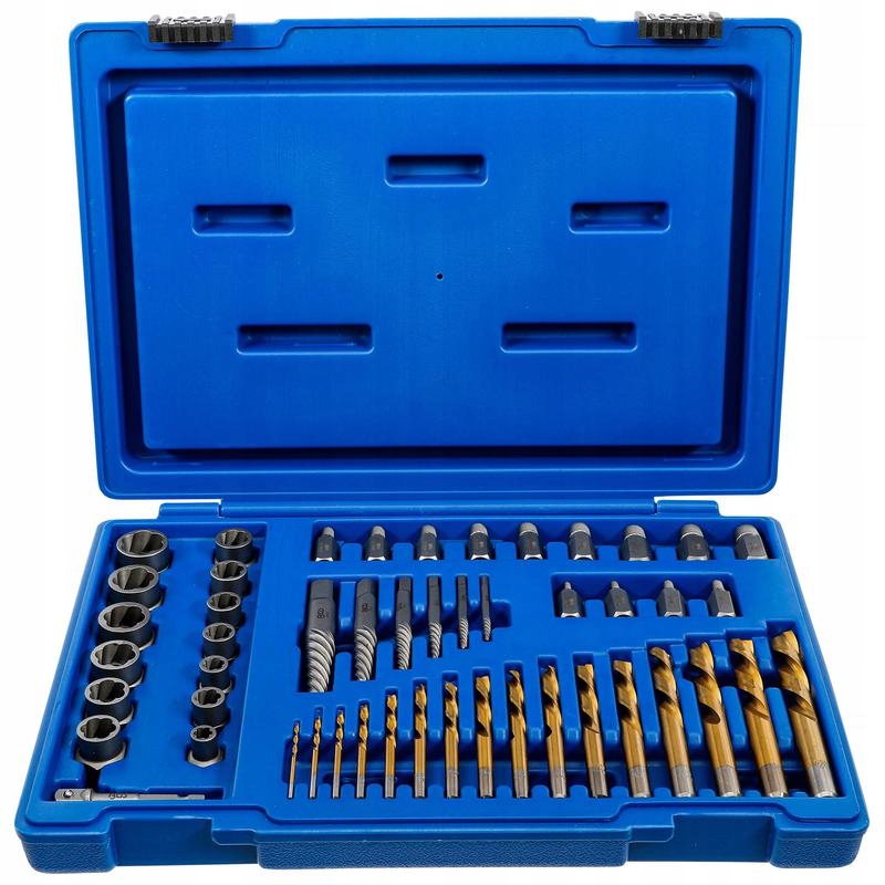 Skrutkovače na skrutky a matice so sadou vrtákov 2-18 mm 49 ks Bgs 70329