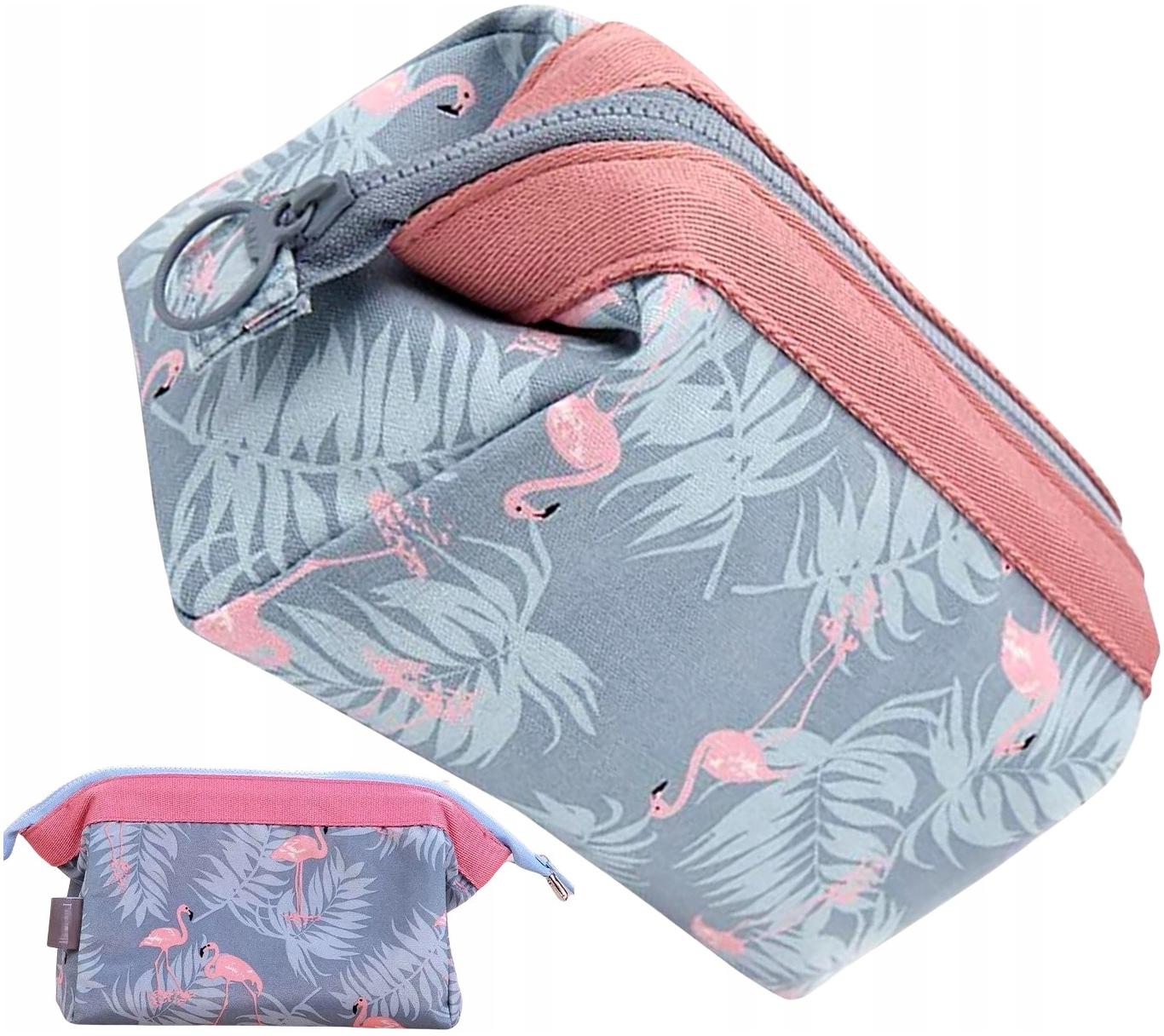 Mały Organizer na kosmetyki kosmetyczka flamingi