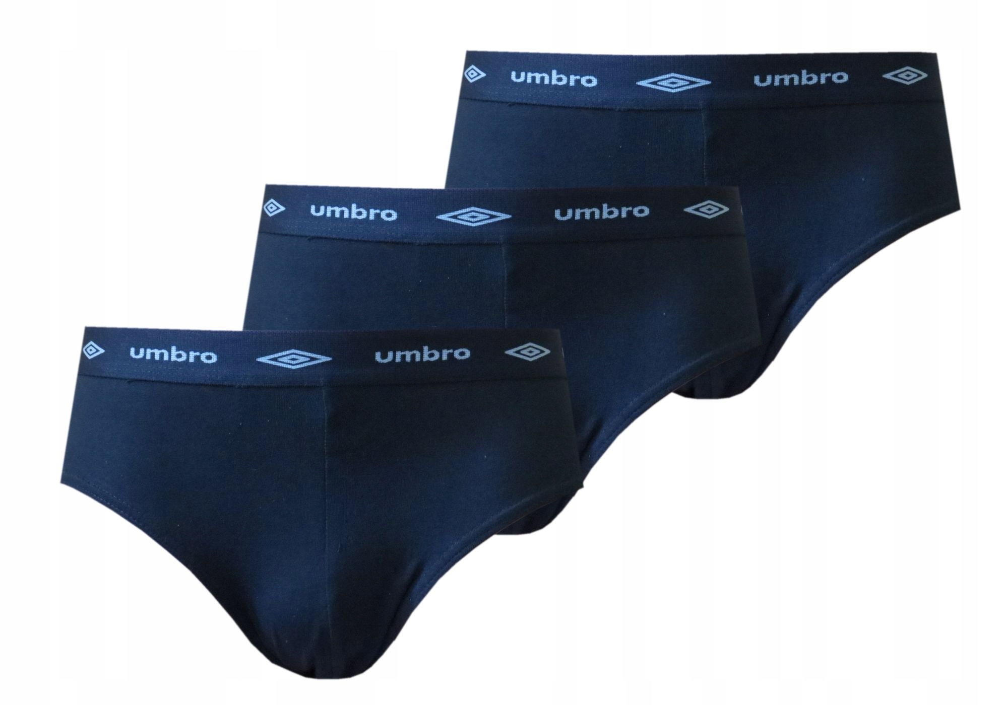 

3szt - Slipy majtki Umbro bawełna czarne Box - XXL