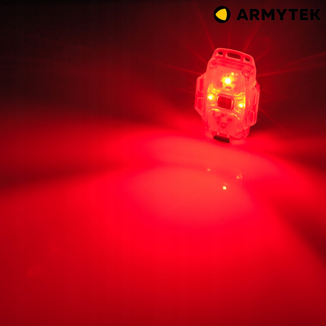 ARMYTEK CRYSTAL PRO Latarka Czołówka Lampka Rowerowa STOP Akcelerometr Grey Długość 6.3 cm