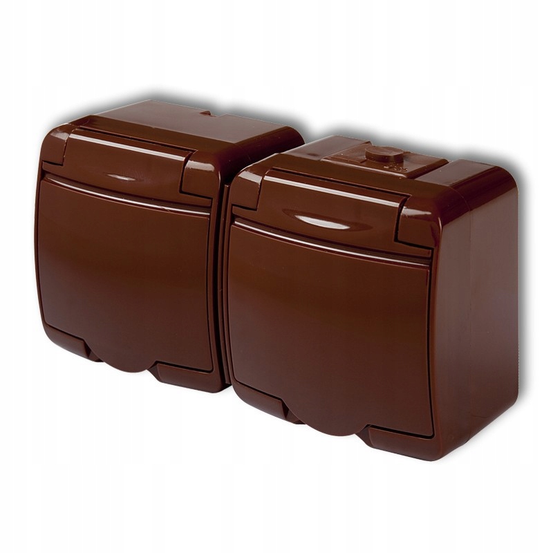 Karlik Junior gniazdo podwójne hermetyczne IP54