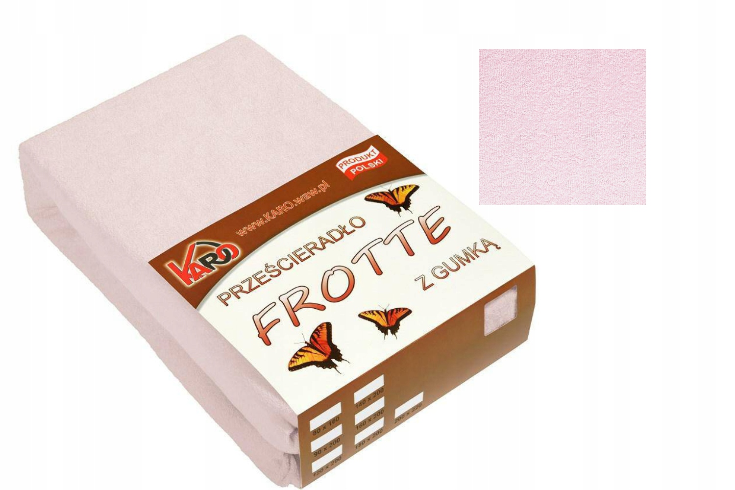 

Prześcieradło Frotte 140X200 Pudrowy Róż Z Gumką