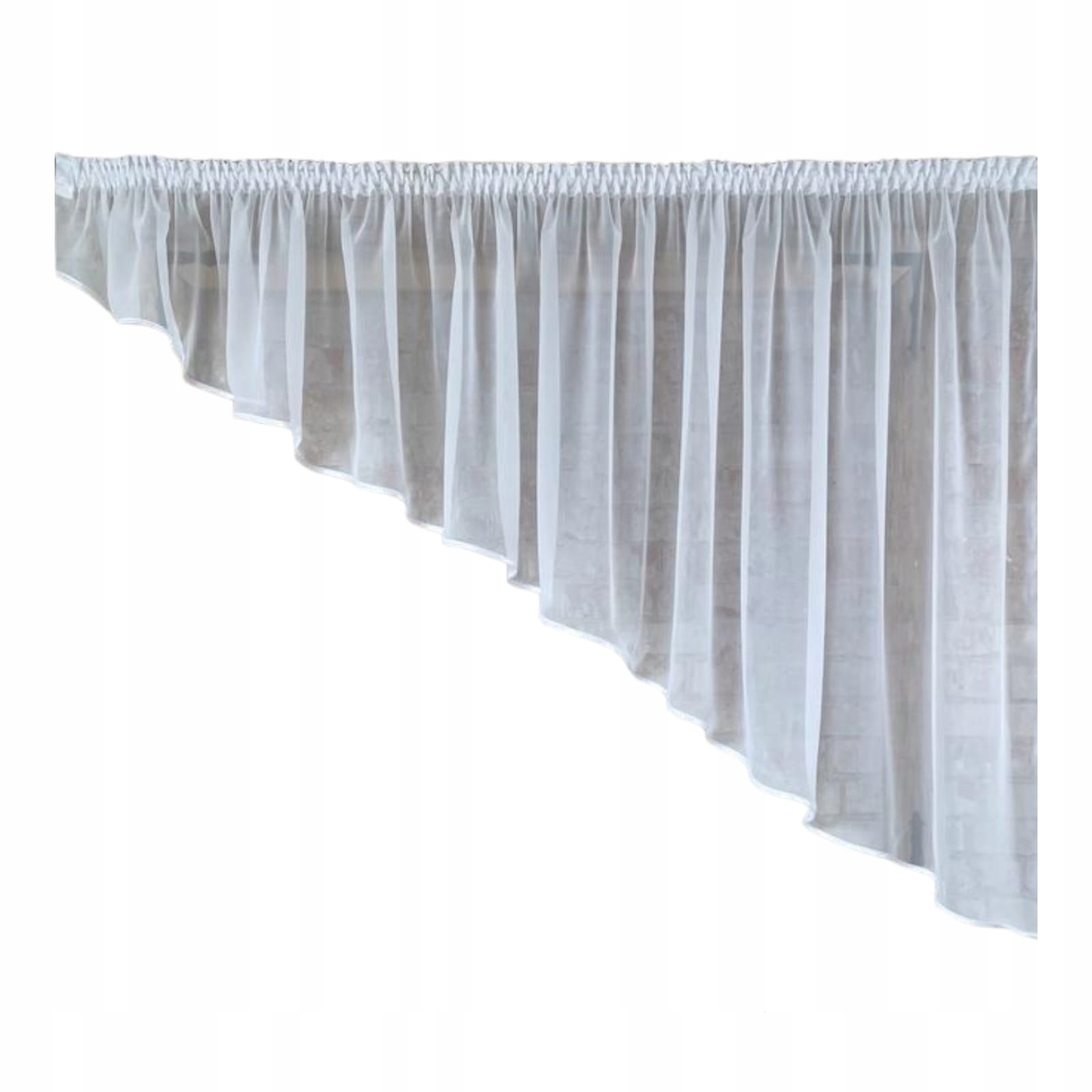 Hotová záclona 400x130, pravý šik, voál, lemování