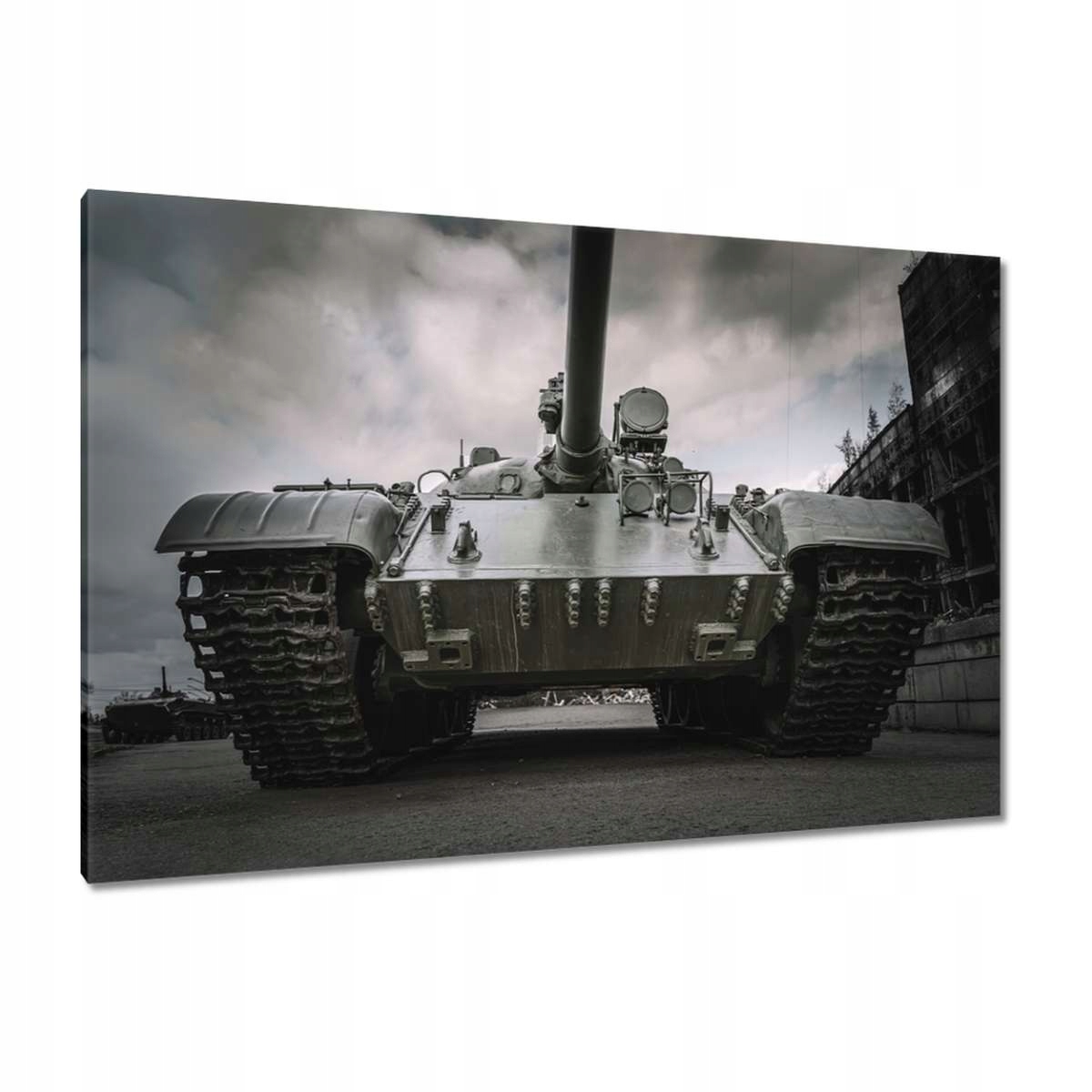Obrazy 120x80 Starý tank na pozadí sutin