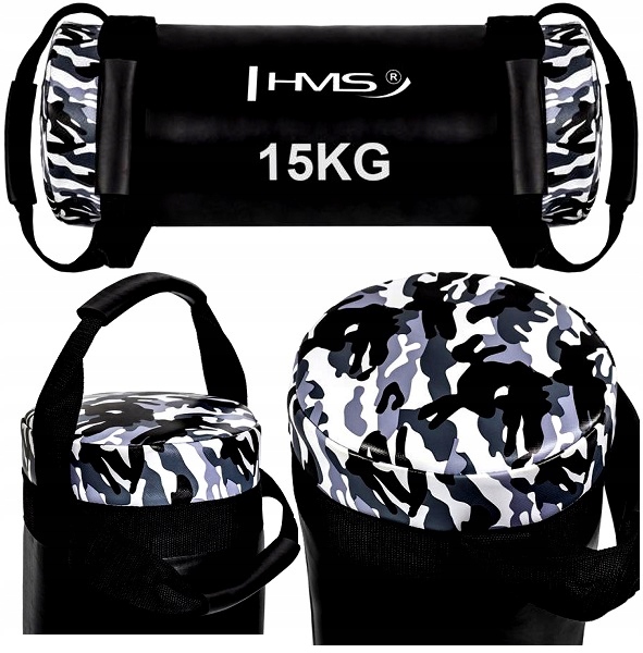 Mocny worek treningowy power bag 15 kg Hms obciążenie do ćwiczeń siłowych