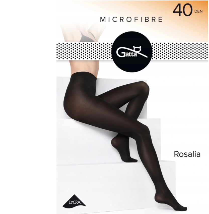 Gatta ROSALIA 40den rajstopy microfibra blue jeans 4 Płeć kobieta