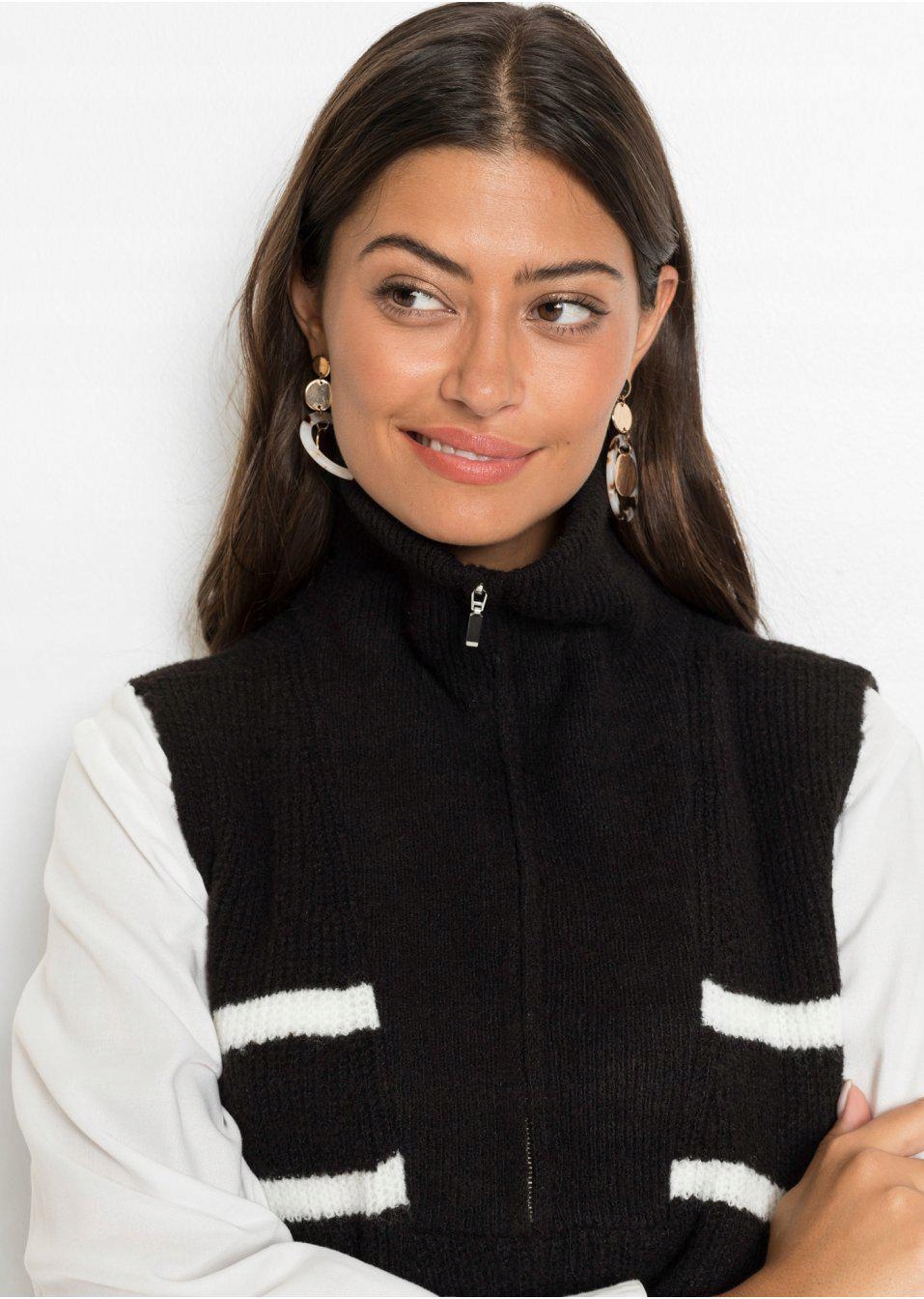 KAMIZELKA SWETERKOWA PASKI__44 Rodzaj puchowa