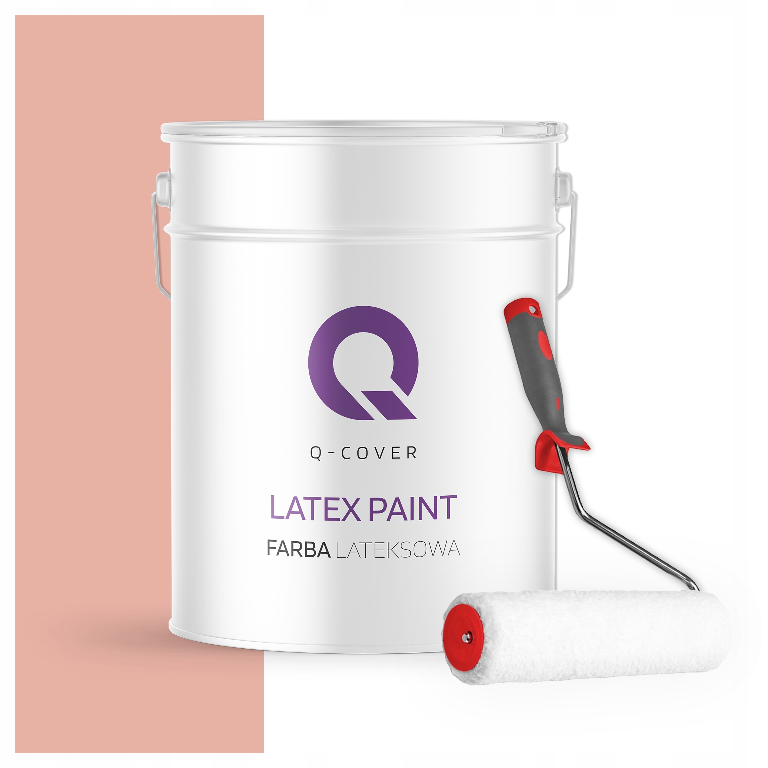 Latexová farba na steny stropov Hlboká matná 10L Lososová svetlá valček