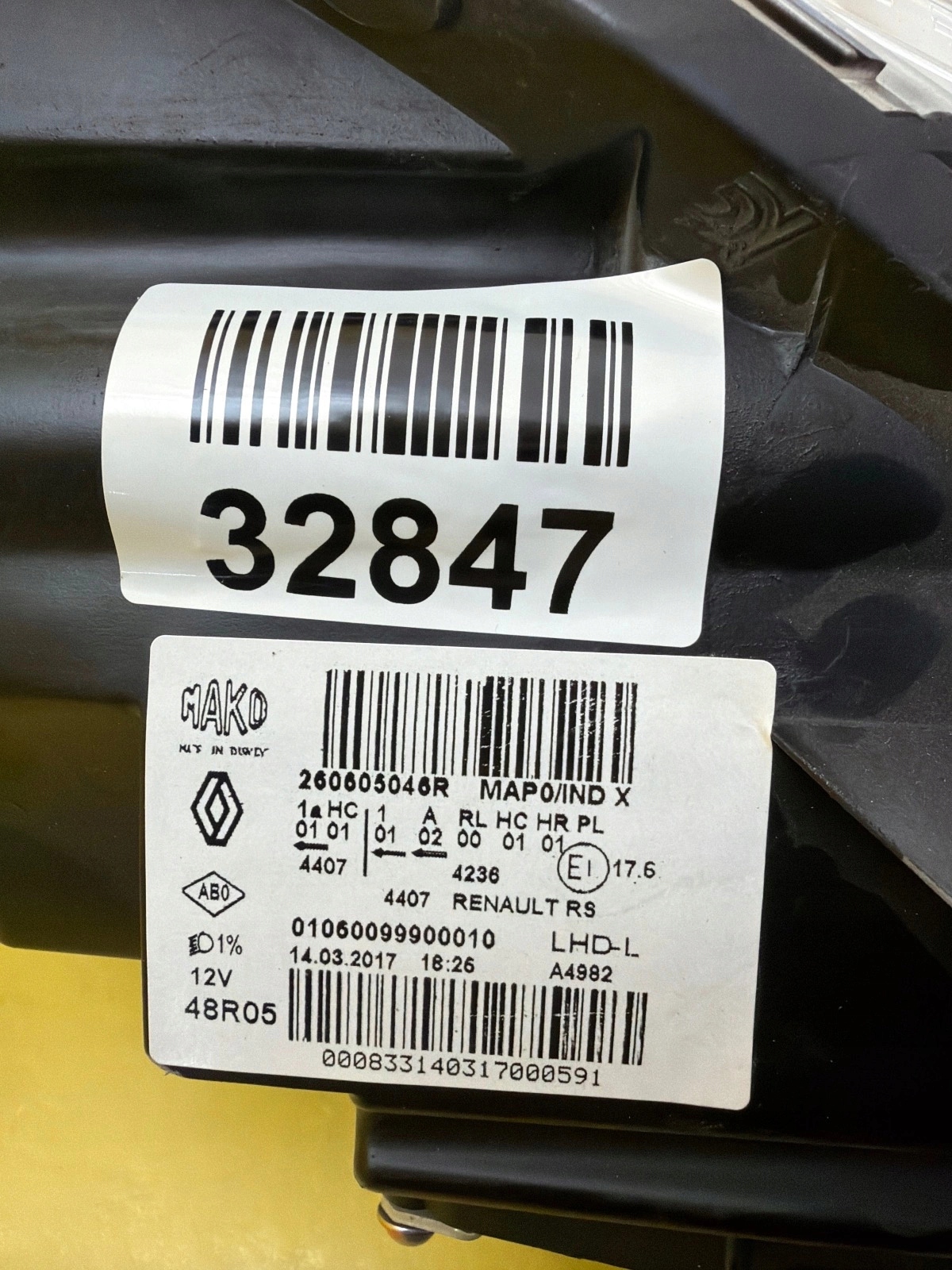 light left front Renault Clio 4 IV Full Led 260605046R