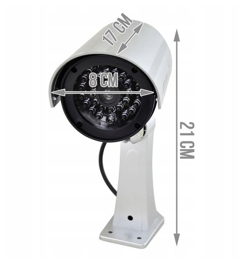 KAMERA ATRAPA IR LED MONITORING KAMERA ZEWNĘTRZNA ŚCIENNA Z DIODĄ MIGAJĄCA Marka JKR