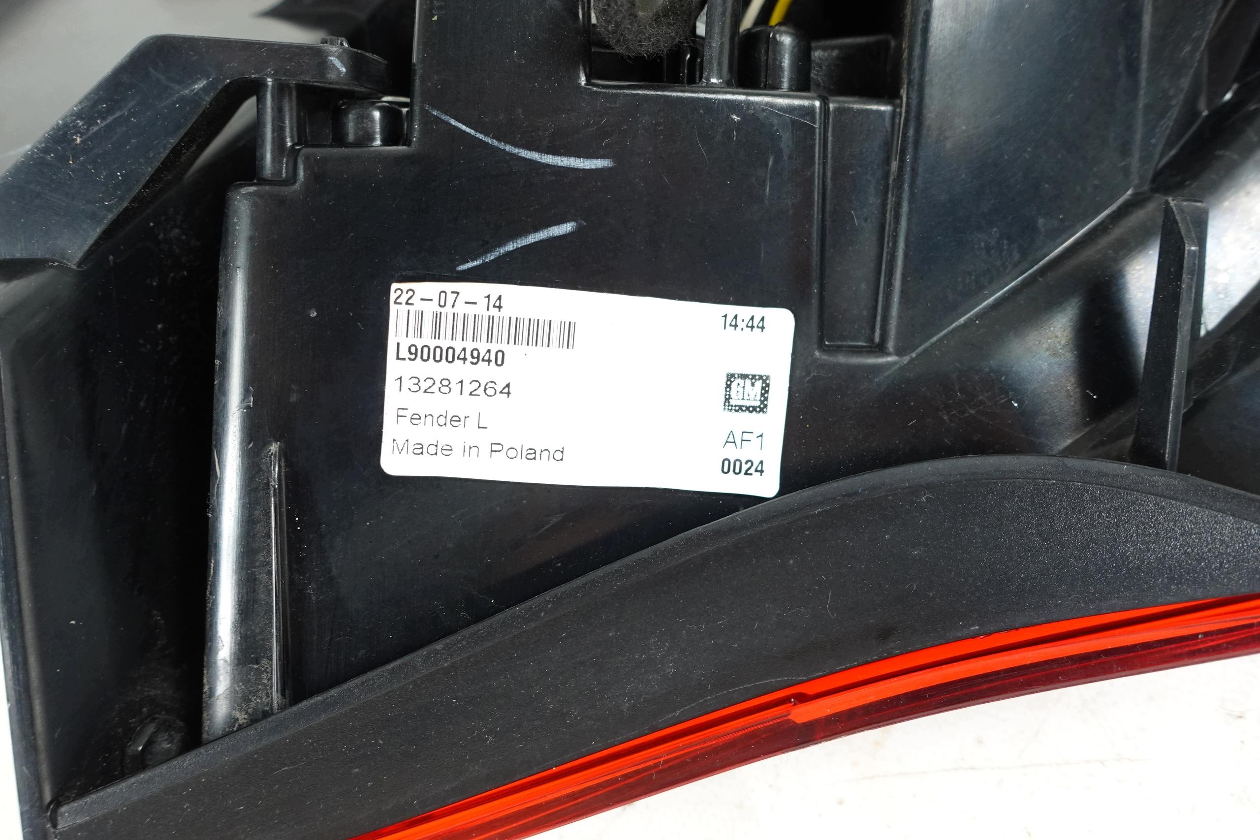 light left rear part left rear OPEL ASTRA 4 IV J GTC 3D COUPE 13281264