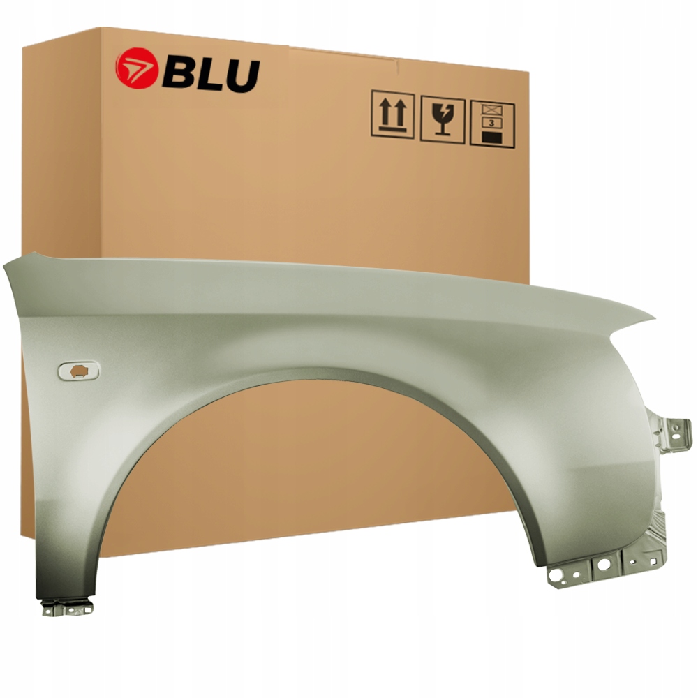 Blu Blatník Audi A6 C5 LY7Q pravý stříbrný 97-01 přední AtlasGrau