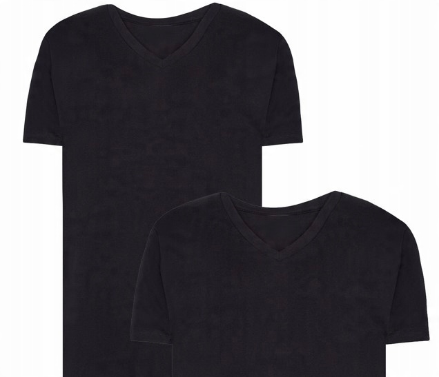 

Męski T-shirt Koszulka V-Neck Czarna M
