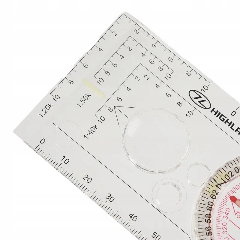 Kompas mapowy magnetyczny linijka lupa Highlander Outdoor Pathfinder Model Pathfinder Military