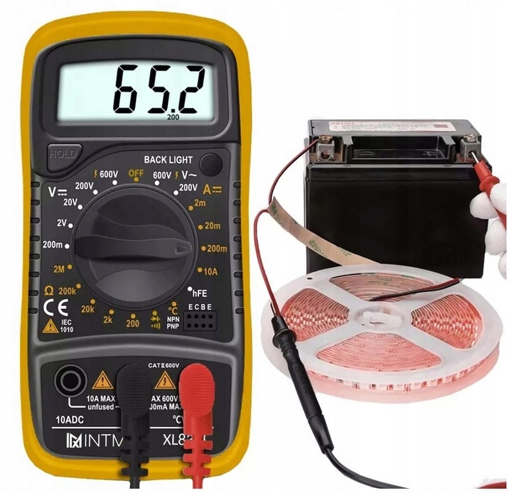MULTIMETR MIERNIK CYFROWY PRĄDU XL830L ZESTAW Typ ręczny