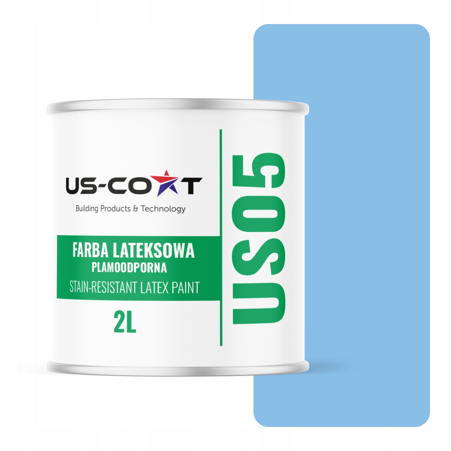 Barva Barva Odolná Proti Skvrnám, Královská Světle Modrá Barva H0141 2L Matná Na Stěny