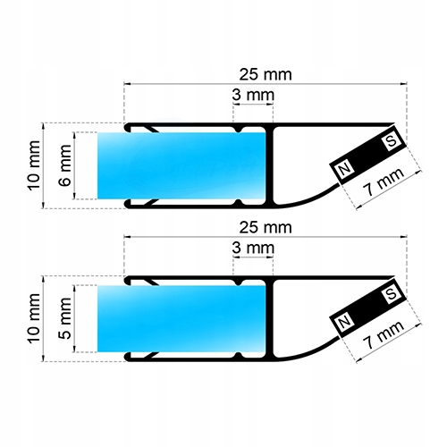 Uszczelka magnetyczna czarna 5 6mm 200cm UM90-6-B EAN (GTIN) 5907670712835