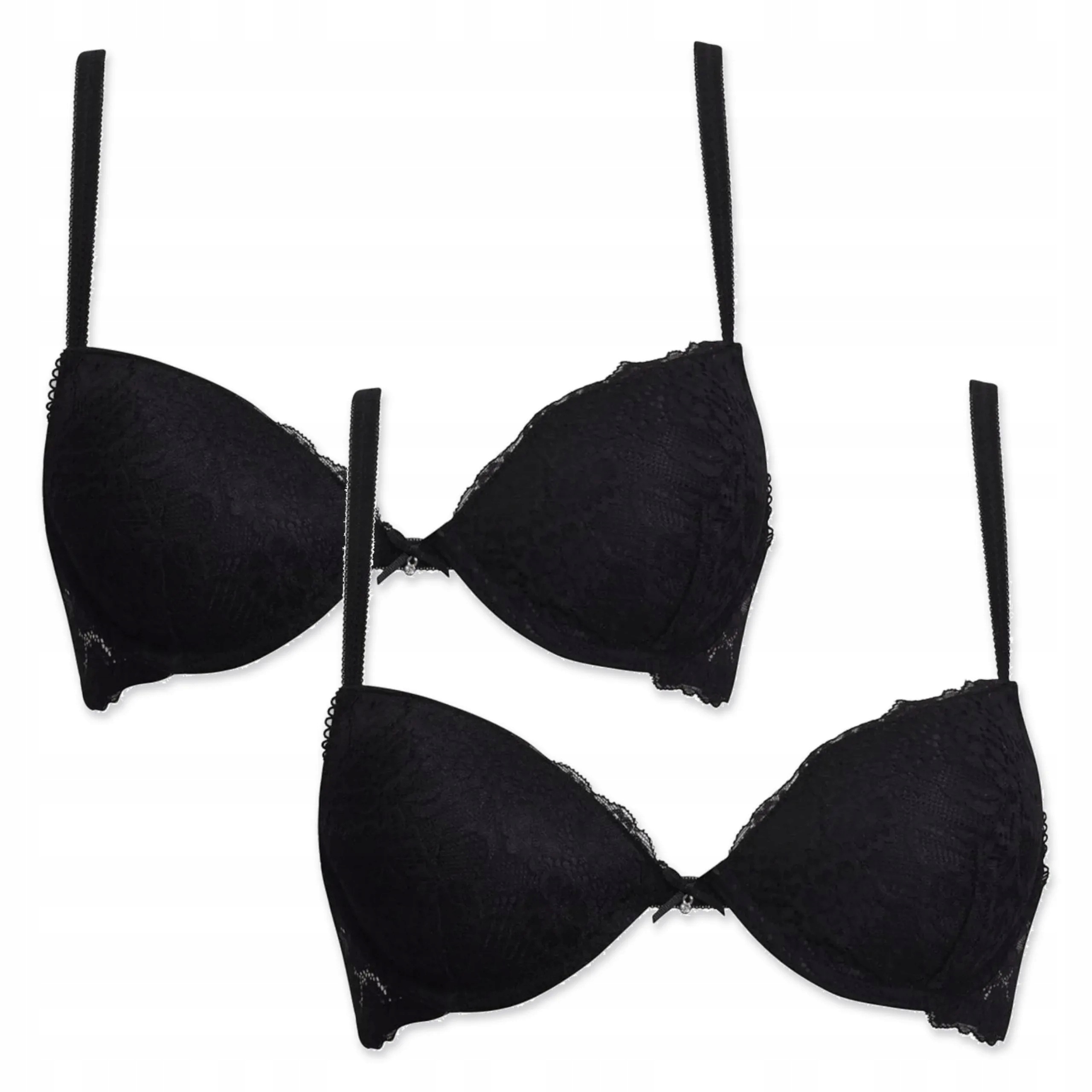 Sada 2 podprsenek Sielei Allure 2674 push-up krajková černá 85C