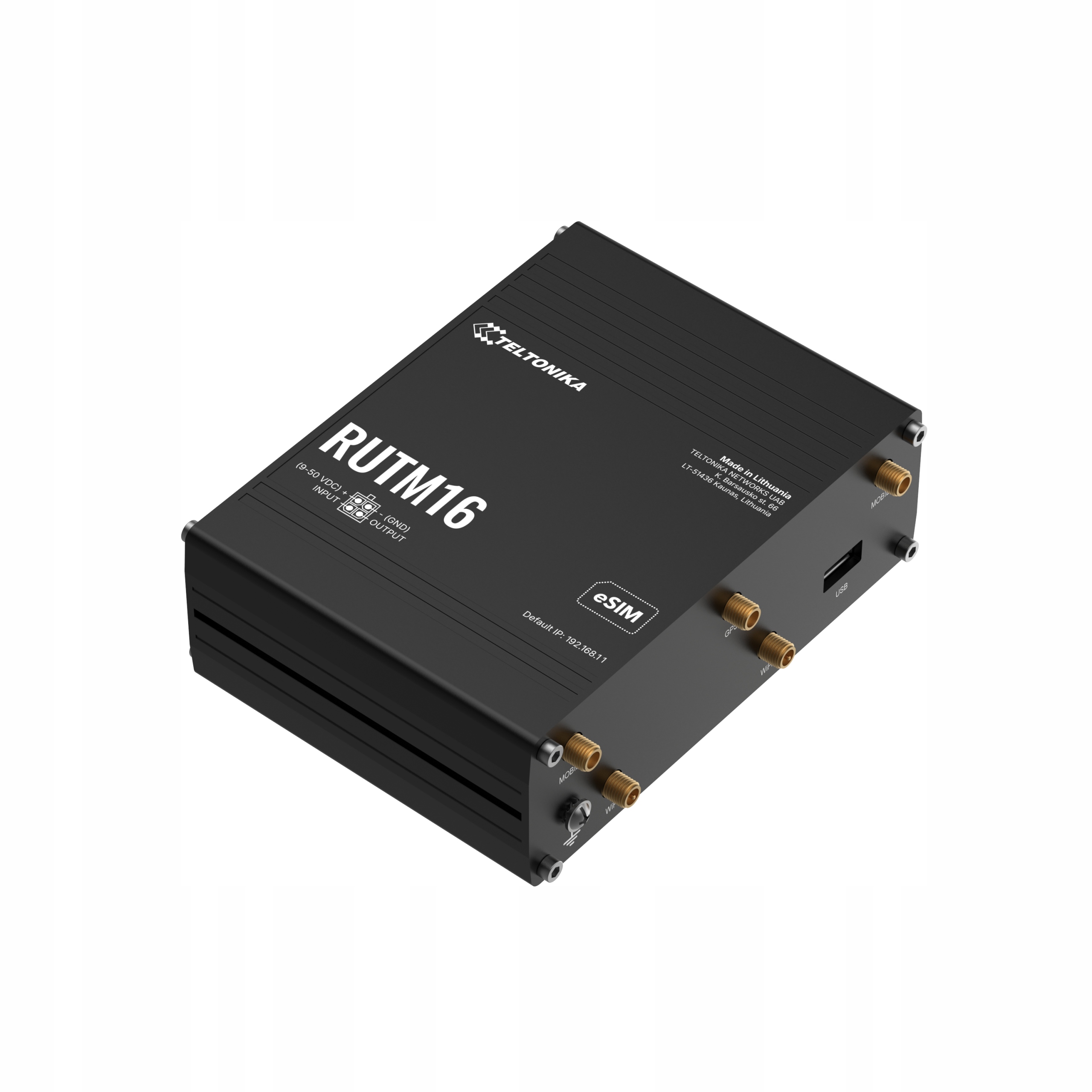 Teltonika RUTM16 Lte Cat 6 Router Dual Sim eSIM Wi-Fi 5 5× Gigabit Rms