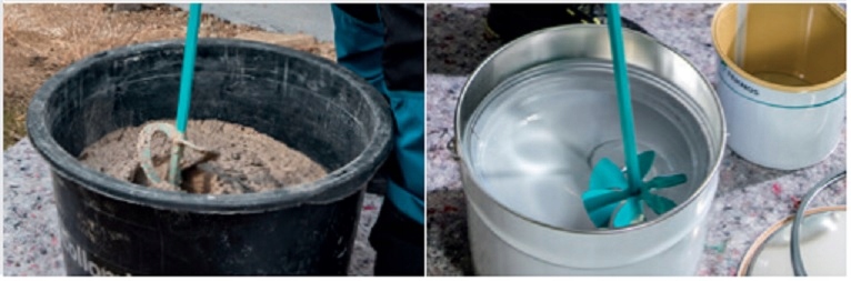 COLLOMIX XO20NC MIESZARKA AKUMULATOROWA 18V Mocowanie mieszadła hexafix