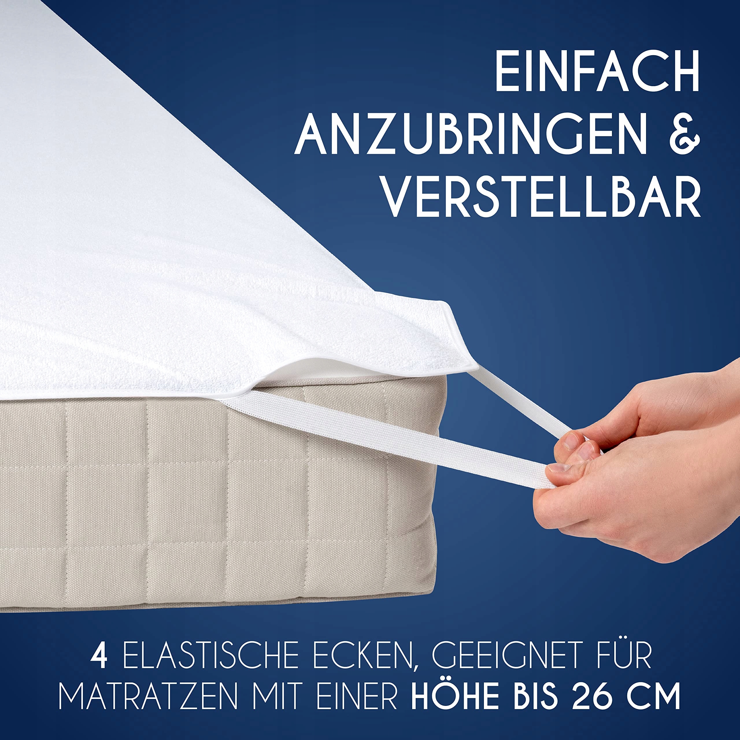 DREAMZIE Ochraniacz Na Materac 70x190 cm Wodoodporny Oeko-TEX Oddychający — miniatura 4