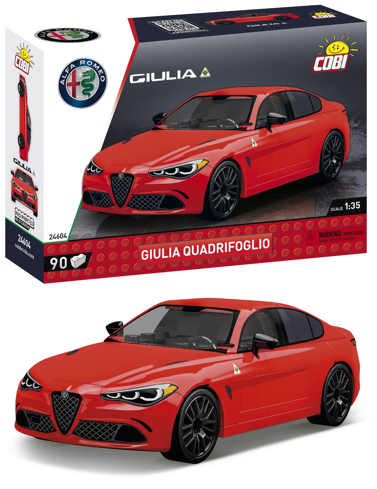 COBI BLOCKS 24604 Car Auto Авто ALFA ROMEO Giulia Quadrifoglio 90 Ел.
