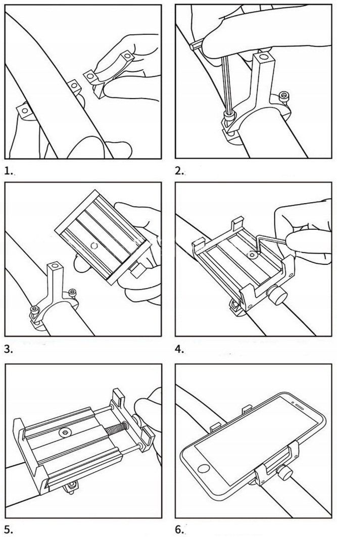 ALUMINIOWY UCHWYT do TELEFONU ROWEROWY MOTOCYKLOWY GPS ALUMINIUM na ROWER Model G-81