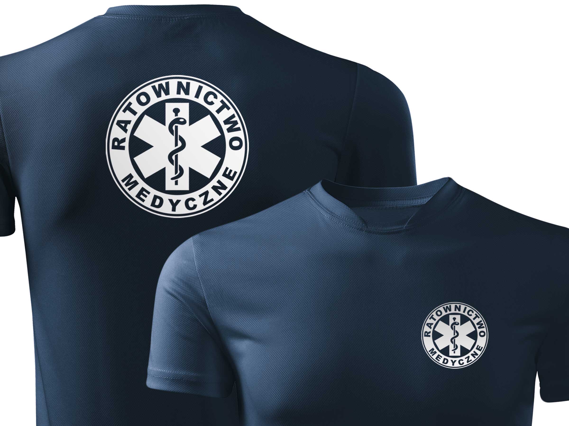 

Koszulka Ratownika granatowa odblaskowa techniczna