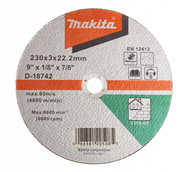 

Makita Tarcza Tnąca Do Betonu 230 x 2.5MM D-18742